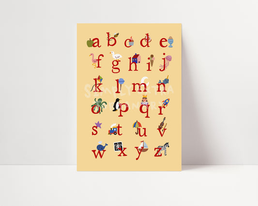 Alphabet | Educational Print | UNFRAMED