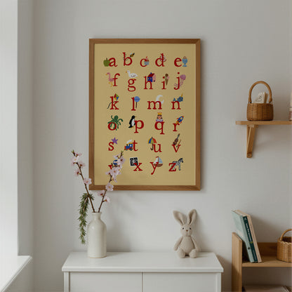 Alphabet | Educational Print | UNFRAMED