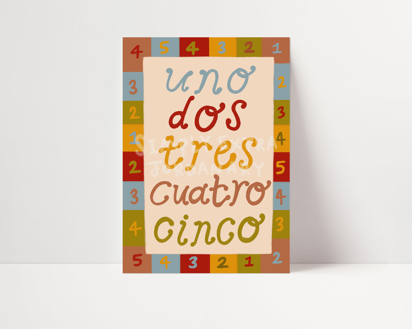 Uno Dos Tres | Spanish Counting Print | UNFRAMED