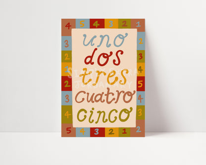 Uno Dos Tres | Spanish Counting Print | UNFRAMED