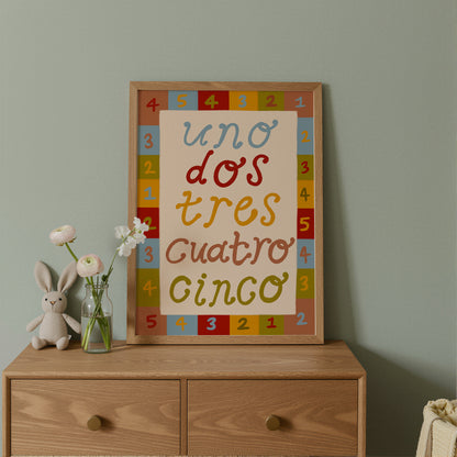 Uno Dos Tres | Spanish Counting Print | UNFRAMED