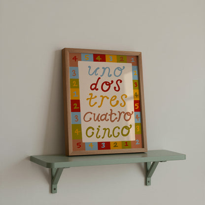Uno Dos Tres | Spanish Counting Print | UNFRAMED