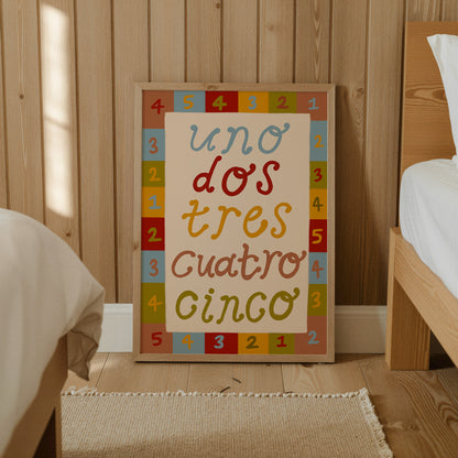 Uno Dos Tres | Spanish Counting Print | UNFRAMED