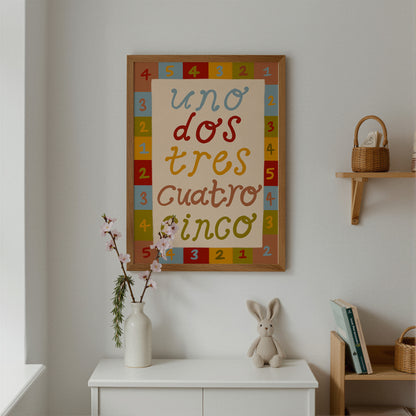 Uno Dos Tres | Spanish Counting Print | UNFRAMED