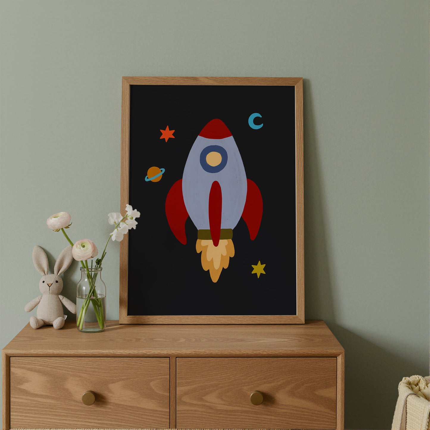 Space Rocket | Space Print | UNFRAMED