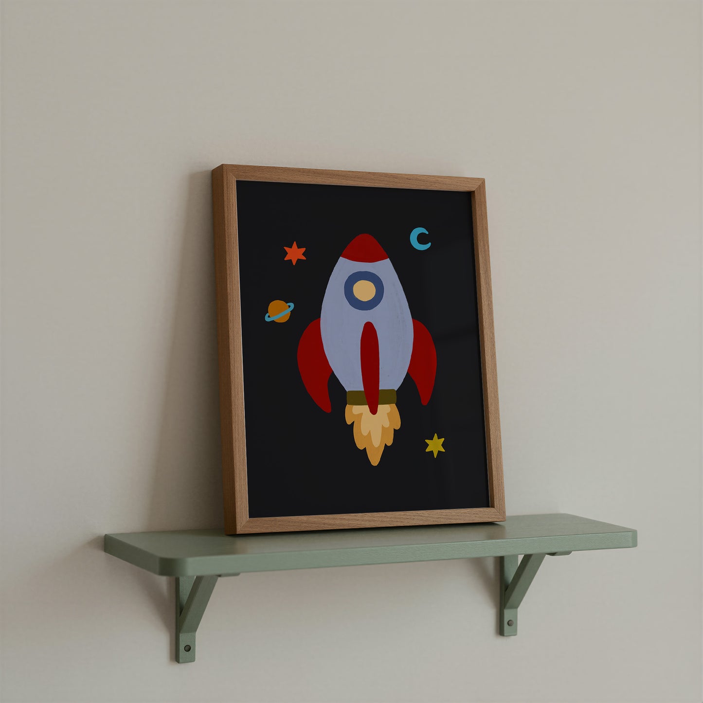 Space Rocket | Space Print | UNFRAMED