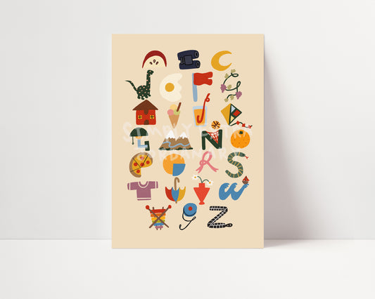 Alphabet Chart | ABC Print | UNFRAMED