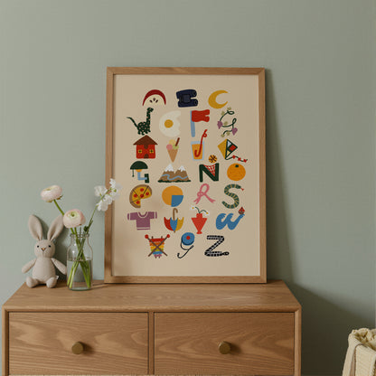Alphabet Chart | ABC Print | UNFRAMED