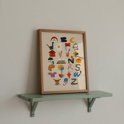 Alphabet Chart | ABC Print | UNFRAMED