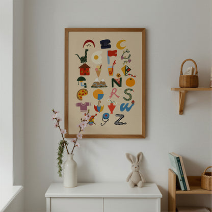 Alphabet Chart | ABC Print | UNFRAMED