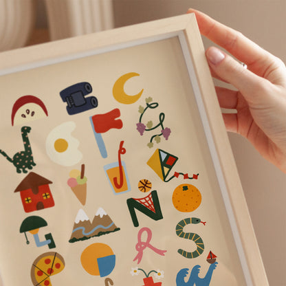 Alphabet Chart | ABC Print | UNFRAMED