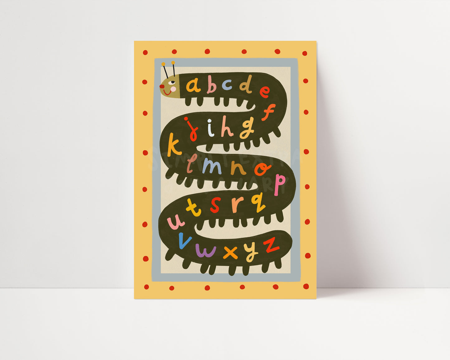 Alphabet Caterpillar | ABC Print | UNFRAMED