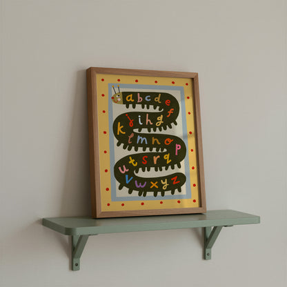 Alphabet Caterpillar | ABC Print | UNFRAMED