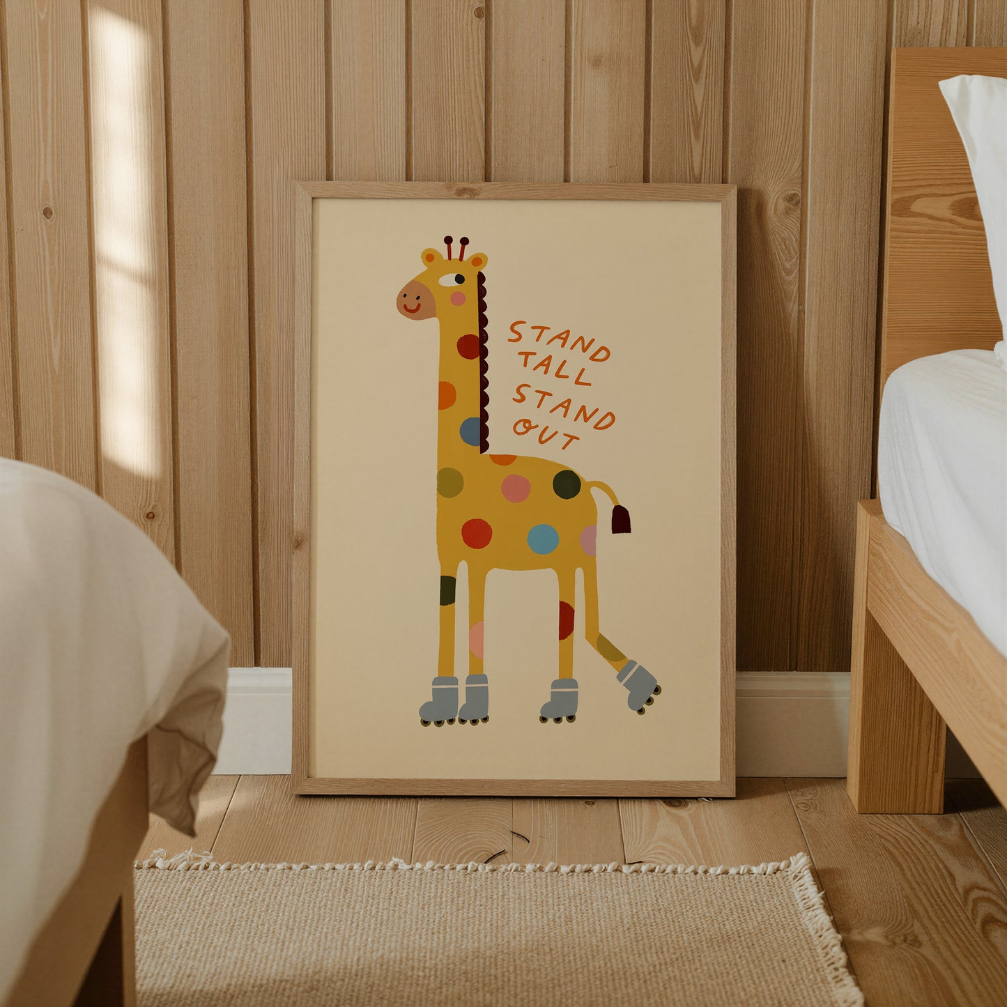 Stand Tall Stand Out | Giraffe Affirmation Print | UNFRAMED