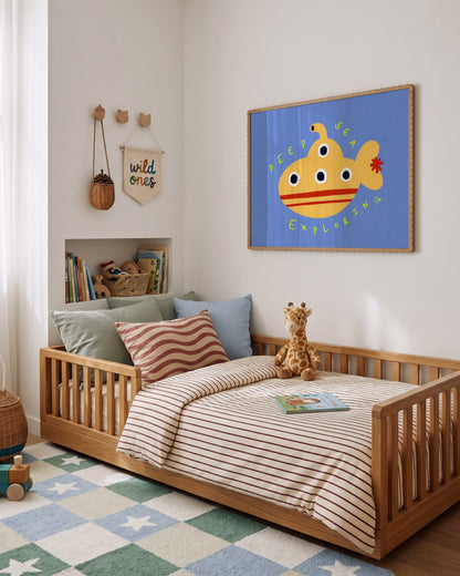 Deep Sea Exploring | Submarine Print | UNFRAMED