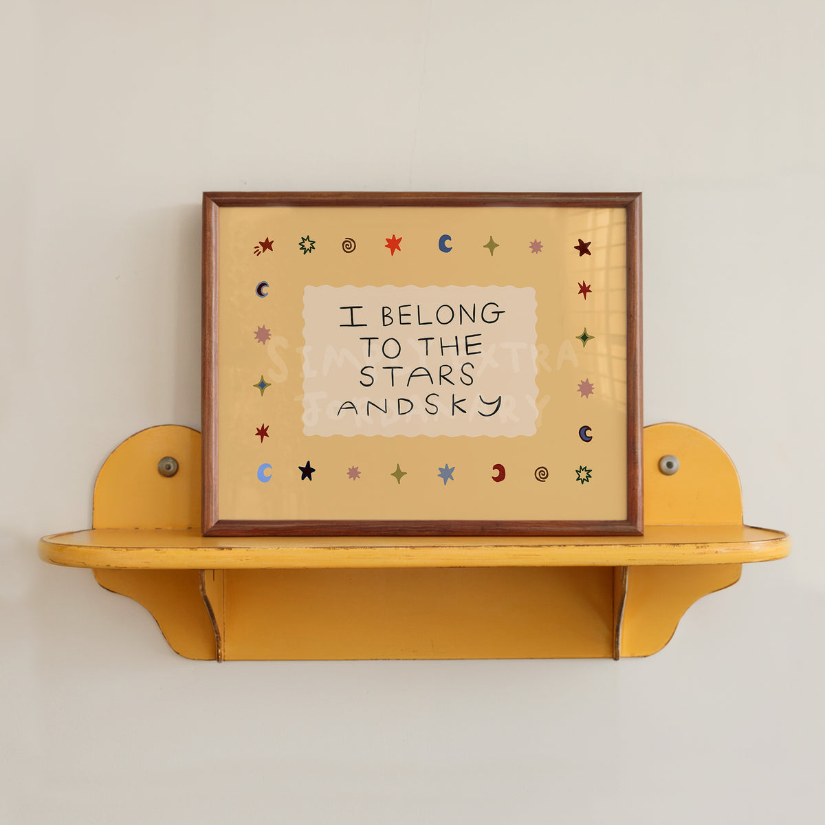 I Belong To The Stars And Sky | Nursery Print | UNFRAMED