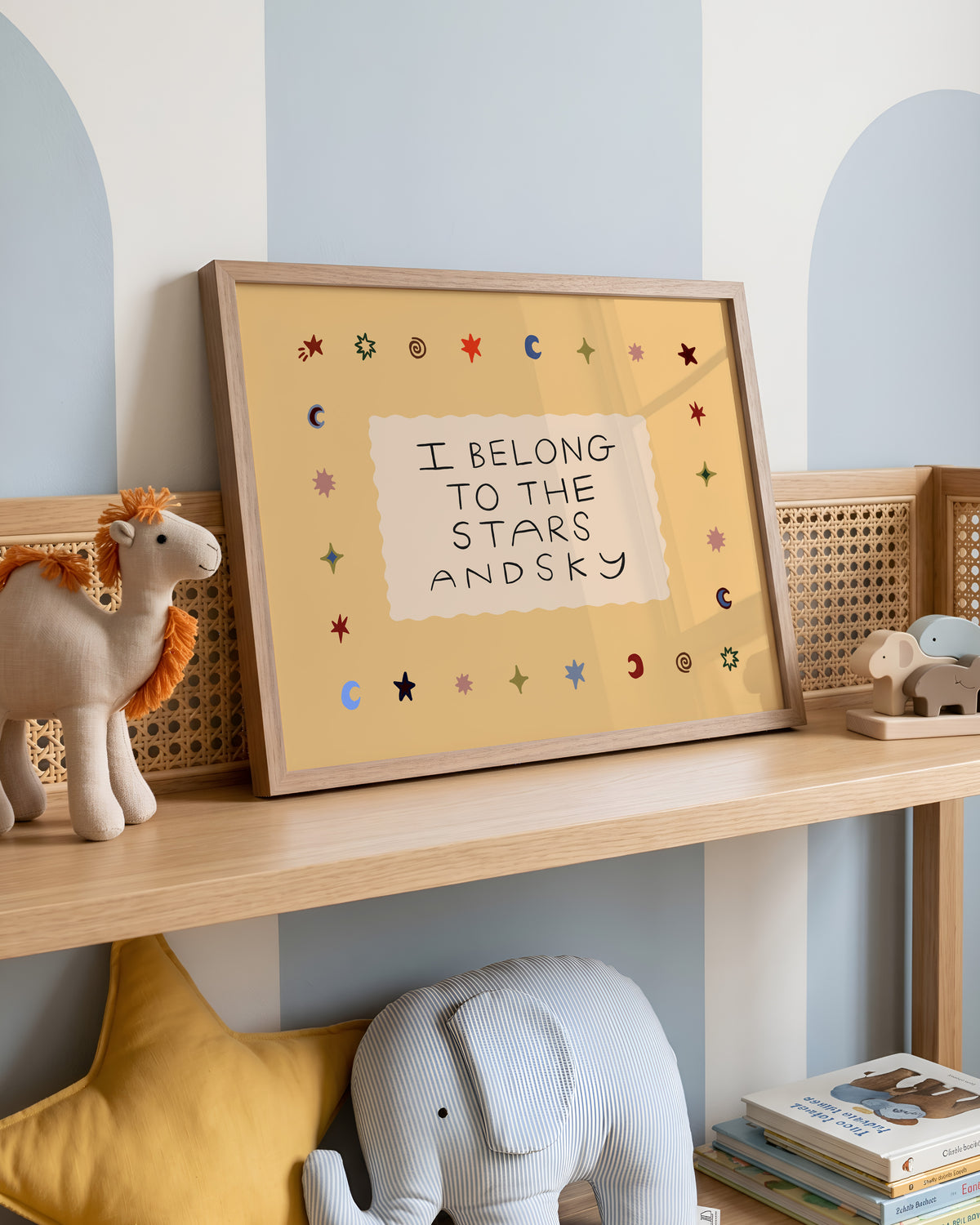 I Belong To The Stars And Sky | Nursery Print | UNFRAMED