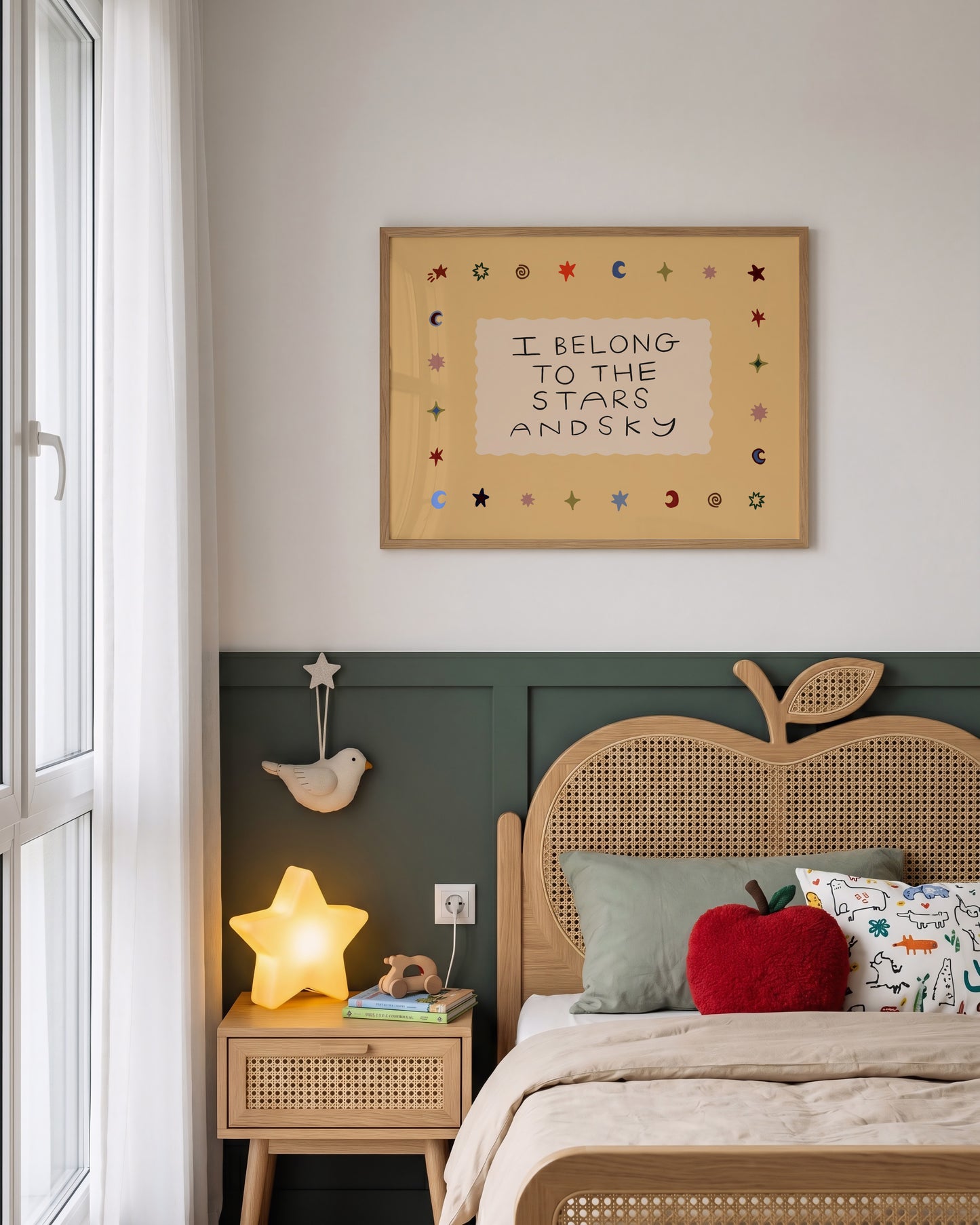 I Belong To The Stars And Sky | Nursery Print | UNFRAMED