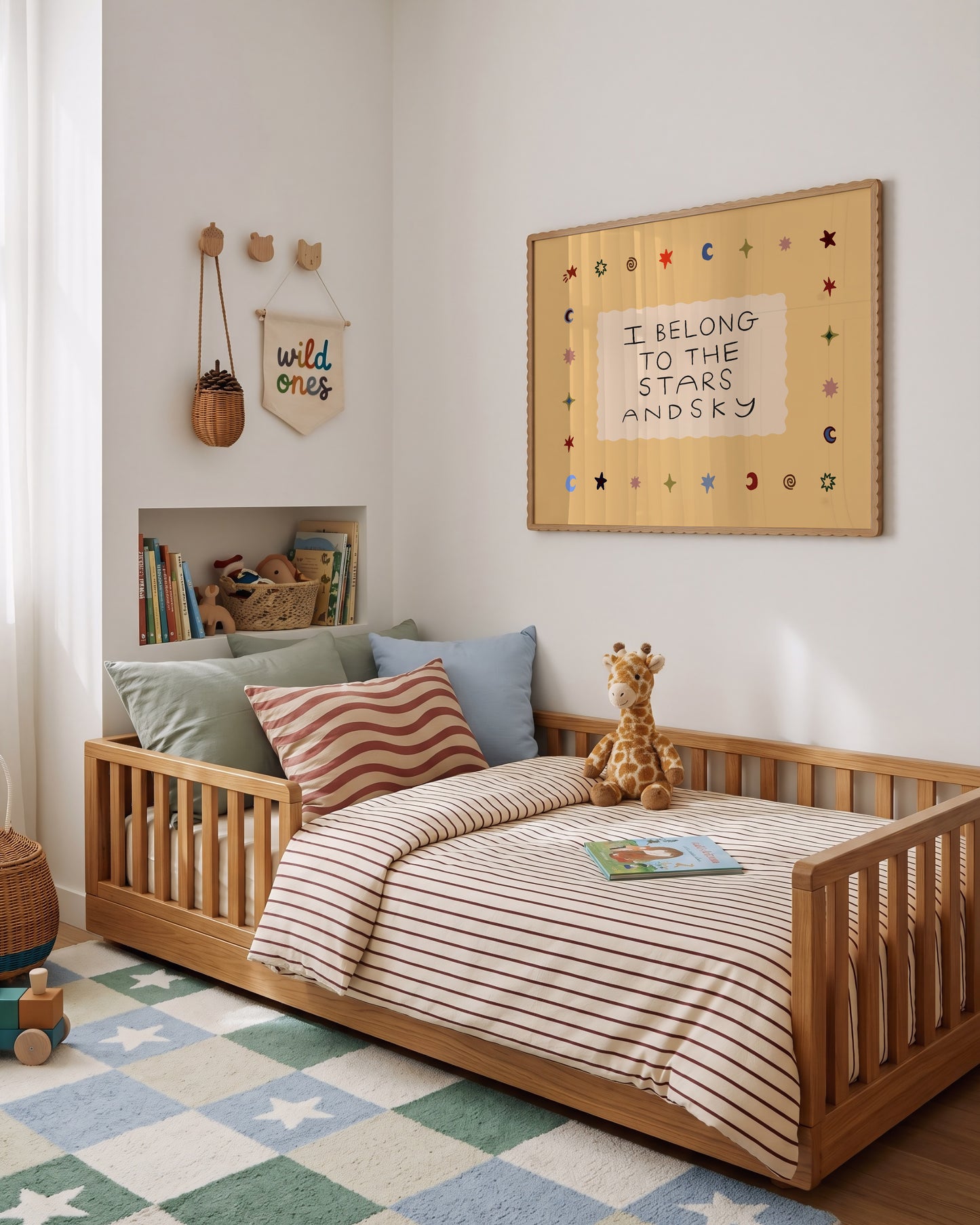 I Belong To The Stars And Sky | Nursery Print | UNFRAMED