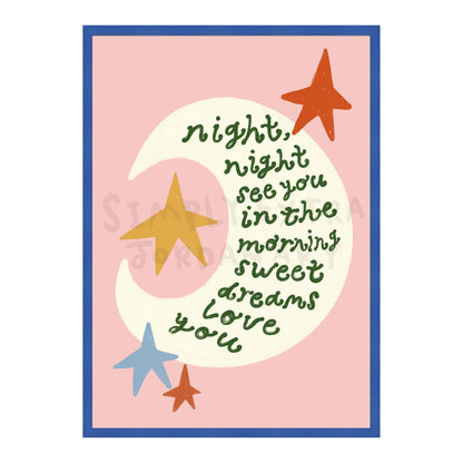 Night Night Love You Print
