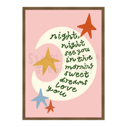 Night Night Love You Print