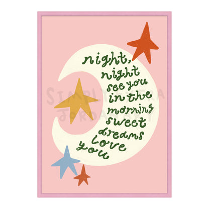 Night Night Love You Print