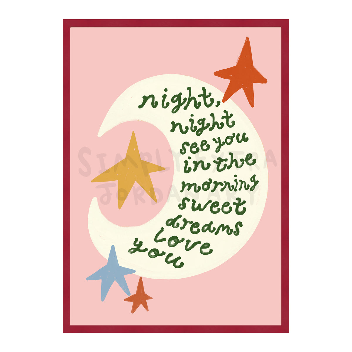 Night Night Love You Print