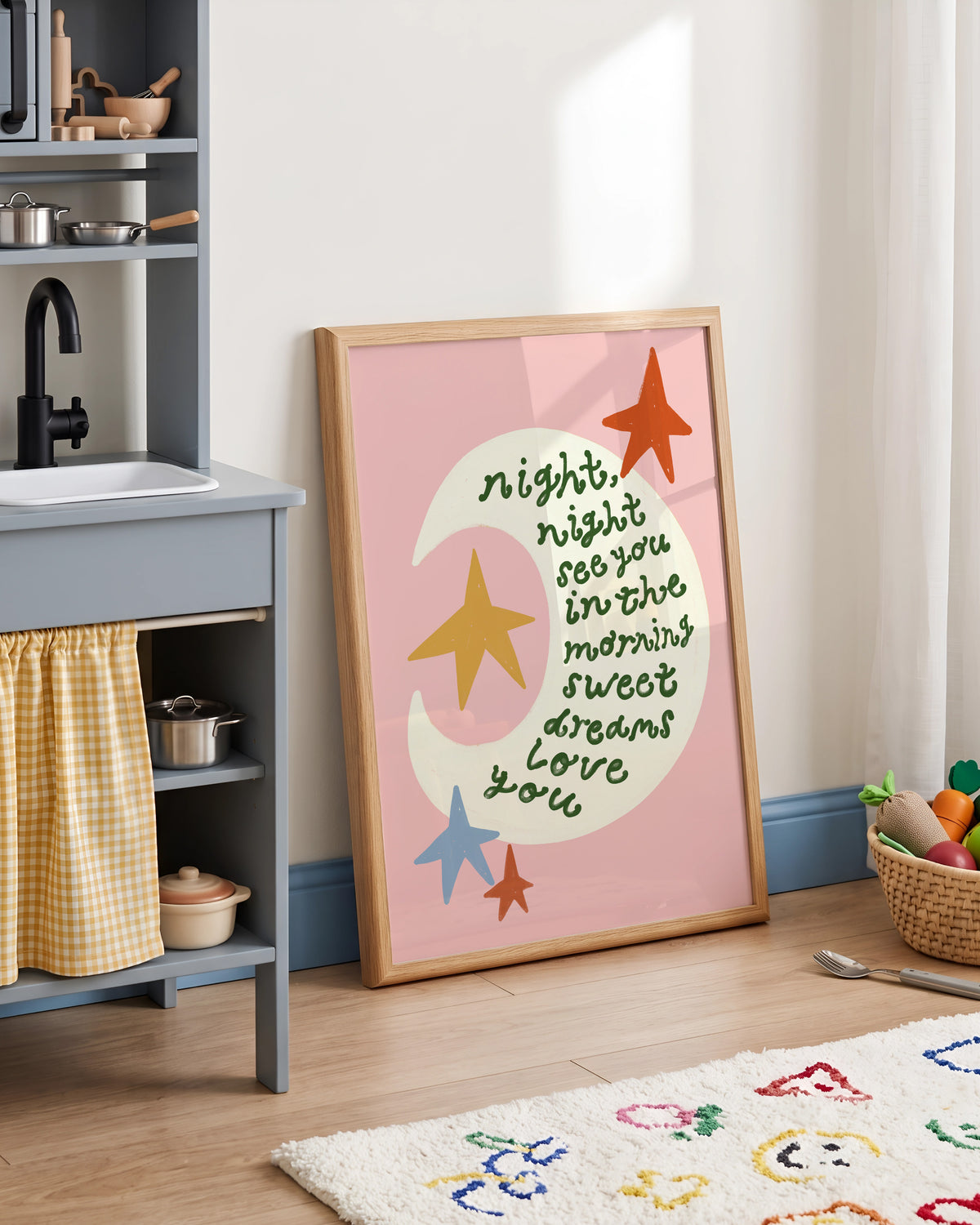 Night Night | Moon Print | UNFRAMED