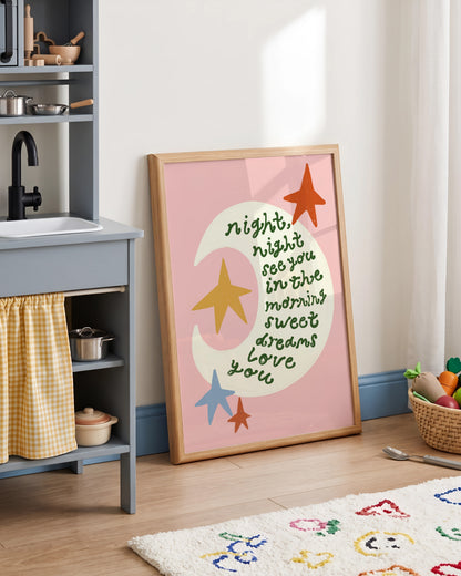 Night Night | Moon Print | UNFRAMED