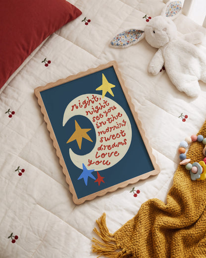 Night Night | Moon Print | UNFRAMED