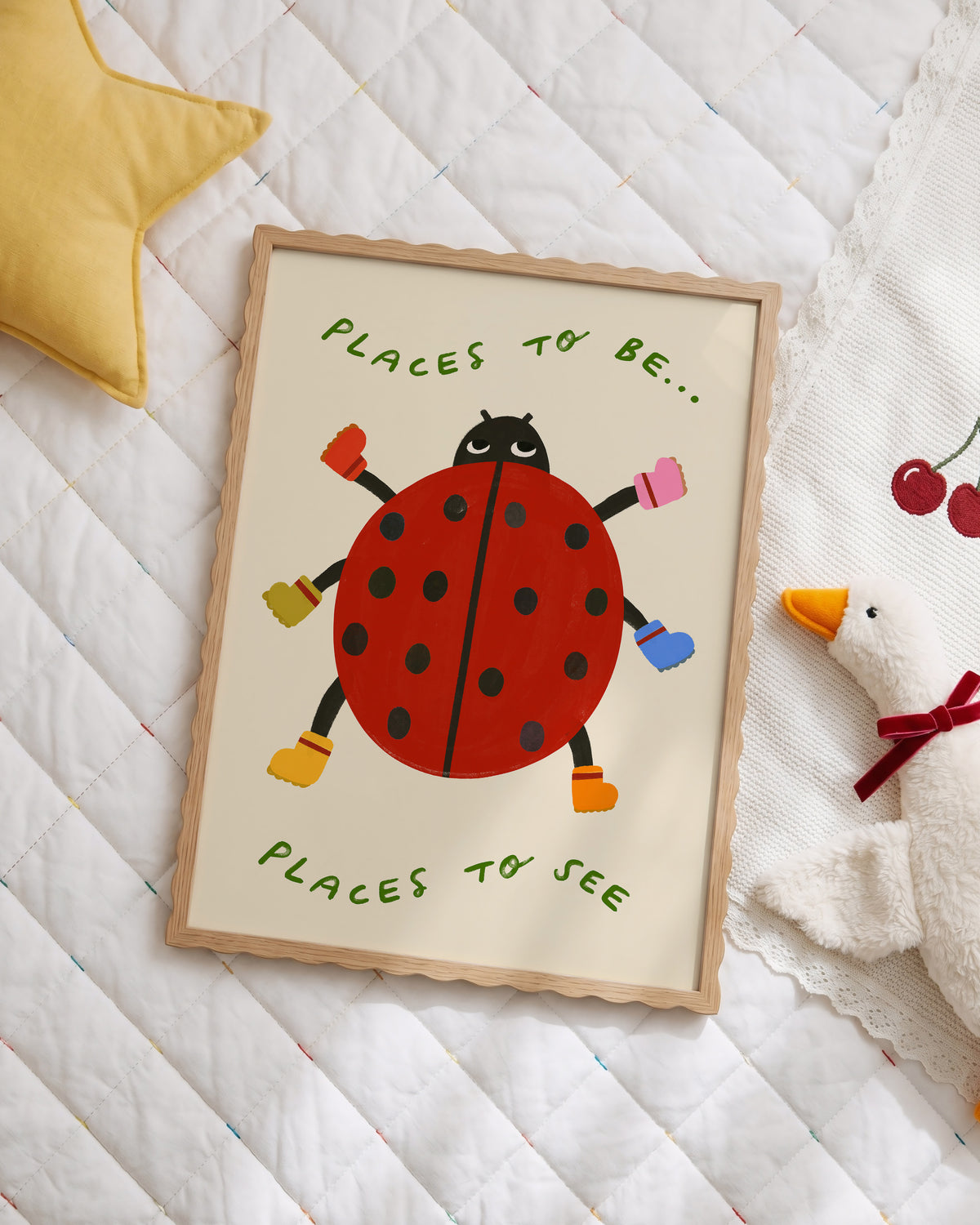 Places To Be | Ladybird Print | UNFRAMED