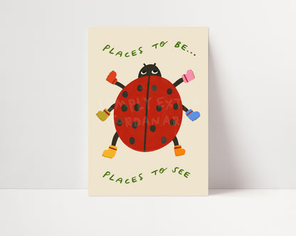 Places To Be | Ladybird Print | UNFRAMED