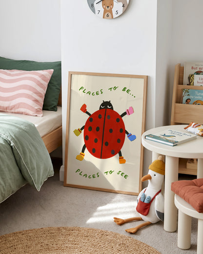 Places To Be | Ladybird Print | UNFRAMED