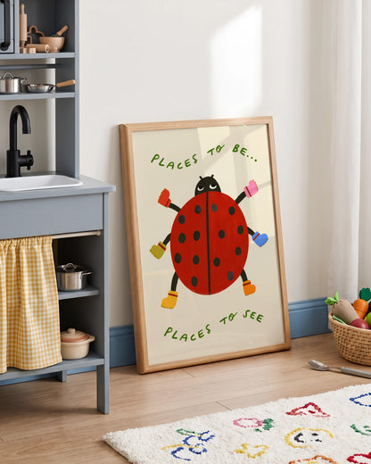 Places To Be | Ladybird Print | UNFRAMED