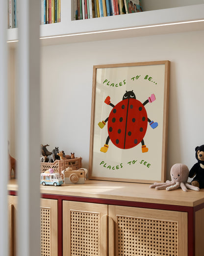 Places To Be | Ladybird Print | UNFRAMED