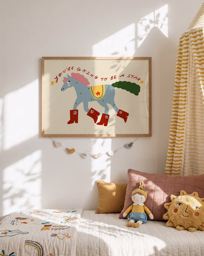 Gonna Be a Star | Horse Print | UNFRAMED