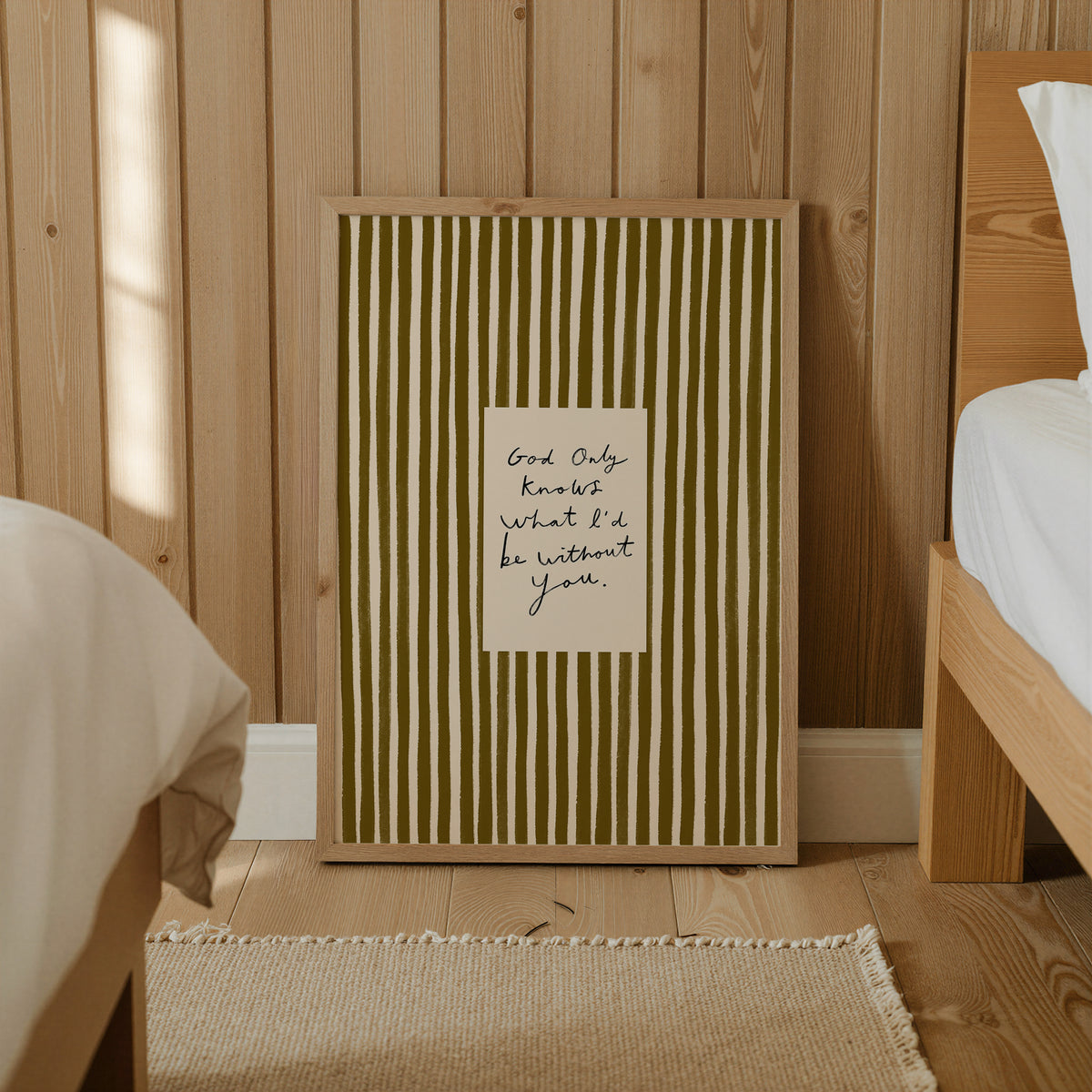 What I'd Be Without You | Stripe Print | UNFRAMED