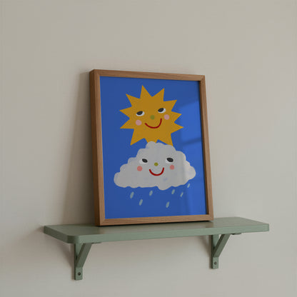 Rain And Sun | Nursery Print | UNFRAMED