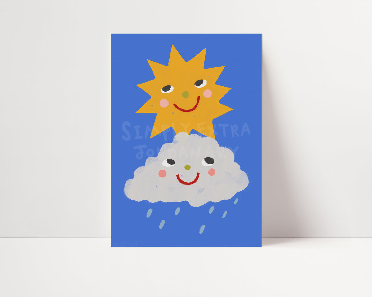 Rain And Sun | Nursery Print | UNFRAMED