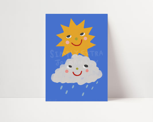 Rain And Sun | Nursery Print | UNFRAMED
