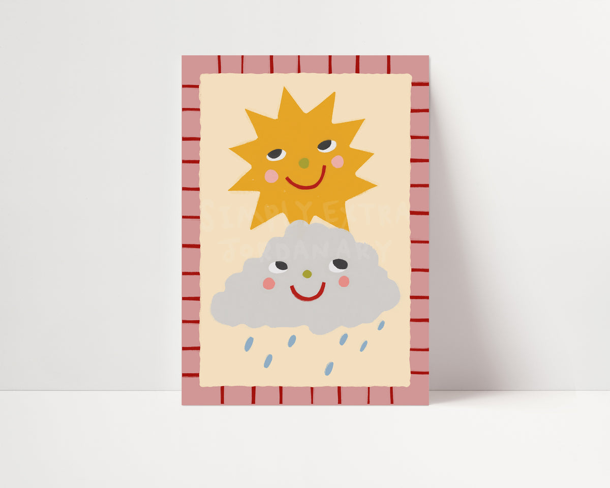 Rain And Sun | Nursery Print | UNFRAMED