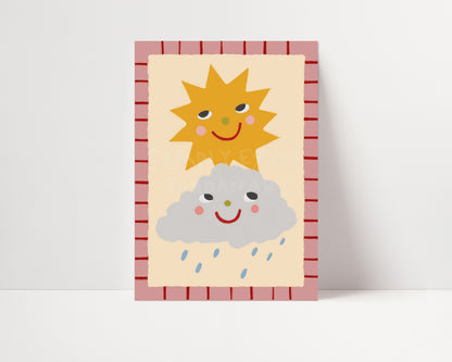 Rain And Sun | Nursery Print | UNFRAMED