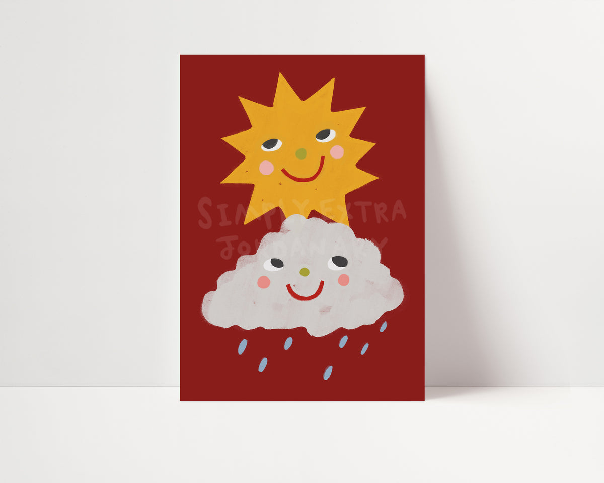 Rain And Sun | Nursery Print | UNFRAMED