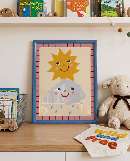 Rain And Sun | Nursery Print | UNFRAMED
