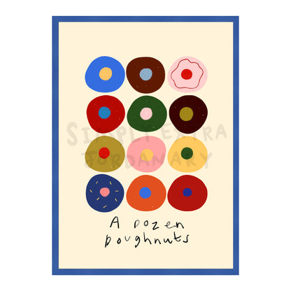 A Dozen Doughnuts Print