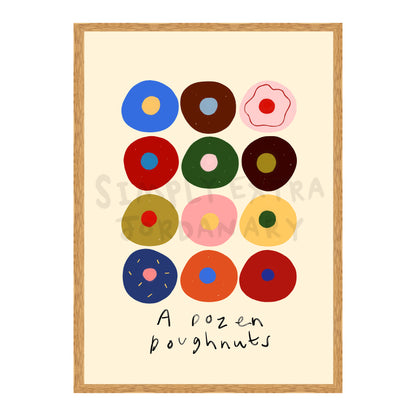 A Dozen Doughnuts Print