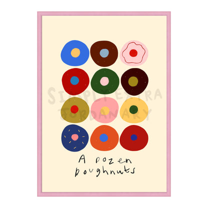 A Dozen Doughnuts Print