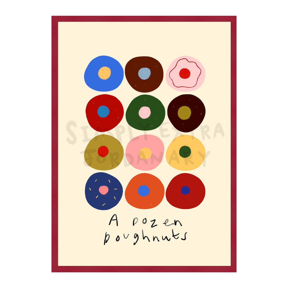 A Dozen Doughnuts Print