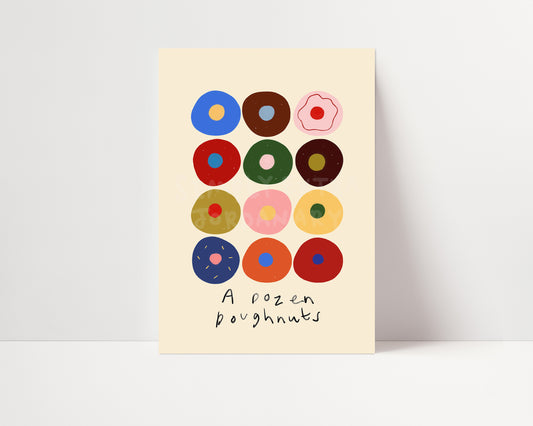 A Dozen Doughnuts Print