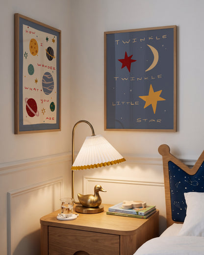 Planets And Stars | Playroom Print | UNFRAMED